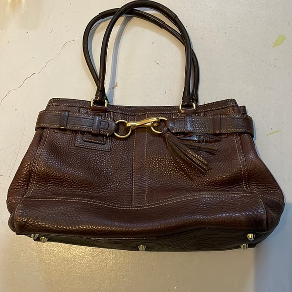 Coach Brown Leather Bag - Picture 1 of 4